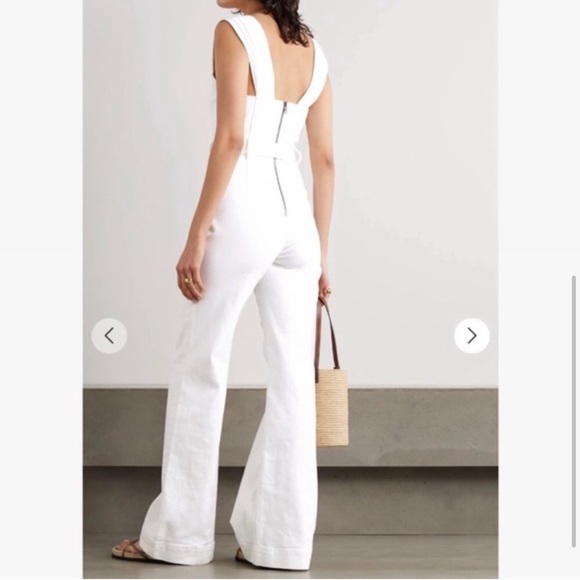 Alice + Olivia White Jean Jumpsuit - Picture 4 of 7